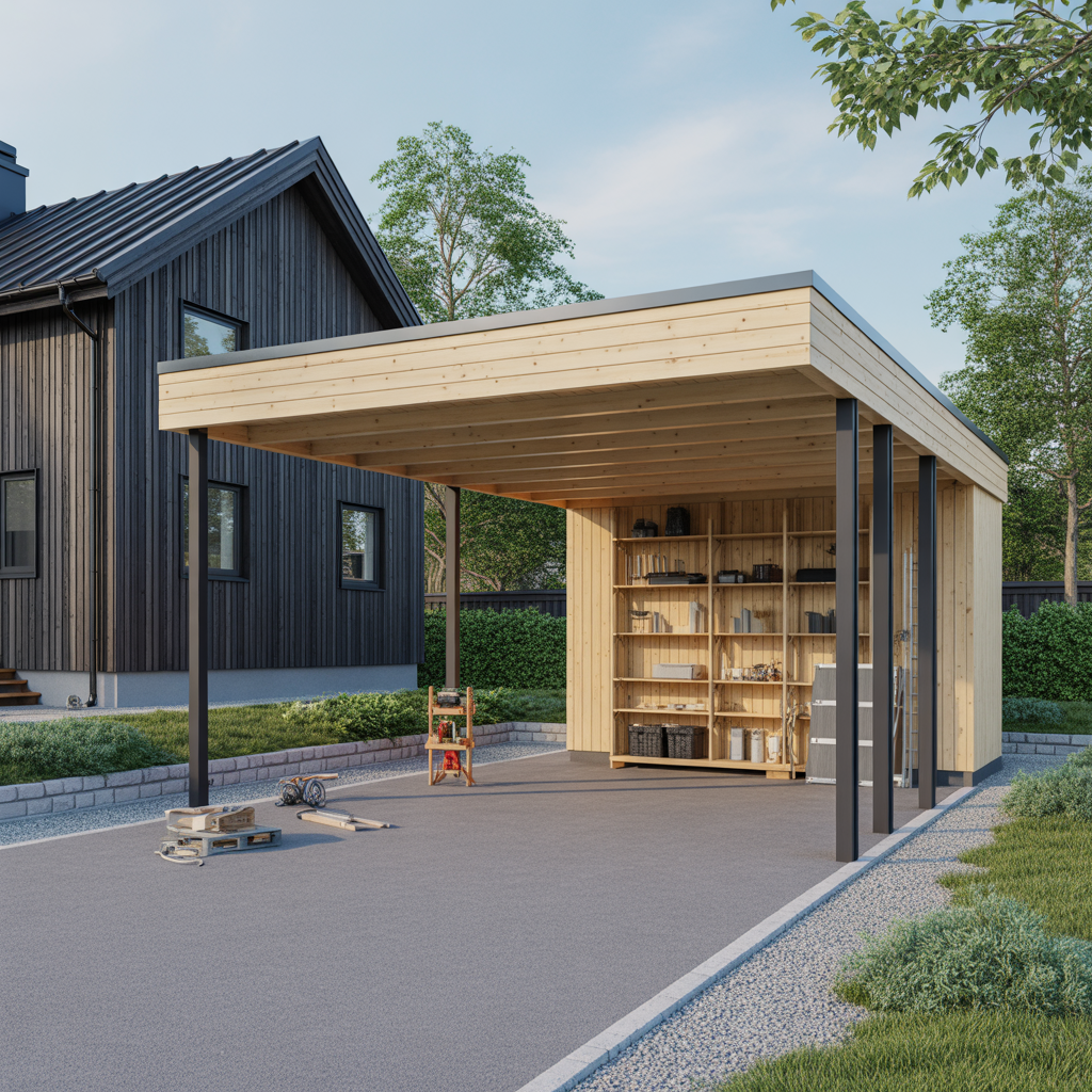 11.Sa bygger du en robust och snygg carport med forrad