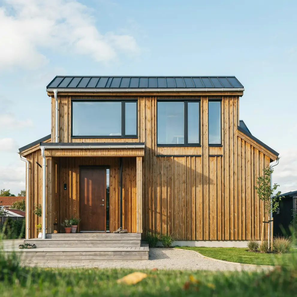 bygga hus i losvirke trahus arkitektritade villa varmdo stockholm